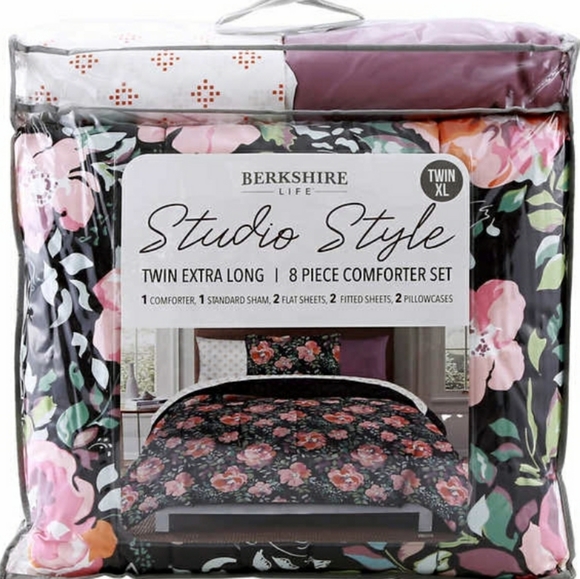 (Ew)Berkshire Life Twin XL 8-piece Comforter Set, Piper Floral - Picture 3 of 3